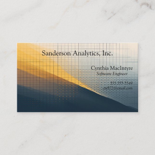 Tarjeta De Visita Cuadrícula con formas y puntos (Anverso)