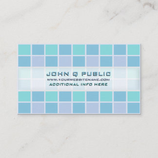 Tarjeta De Visita Cuadrícula de mosaico azul