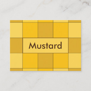 Tarjeta De Visita Cuadro Amarillo Mostaza 