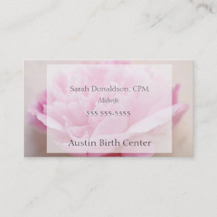 Tarjeta De Visita Cuadro de texto de cierre peony