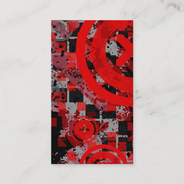 Tarjeta De Visita cuadro rojo vertical (Anverso)