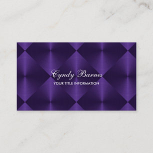 Tarjeta De Visita Cuadros de diamante morado