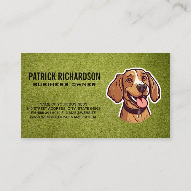 Tarjeta De Visita Cuadros felices | Entrenamiento de perros (Anverso)