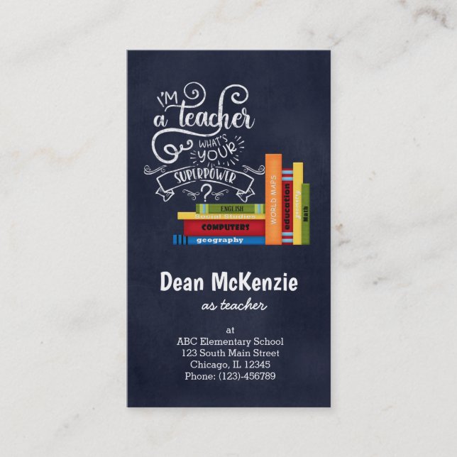 Tarjeta De Visita ¿Cuál es tu superpotencia? (Anverso)