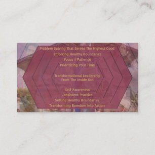 Tarjeta De Visita Cualidades de liderazgo transformacional (código w