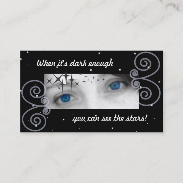 Tarjeta De Visita Cuando es bastante oscuro usted puede ver las (Anverso)