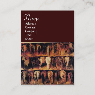 Tarjeta De Visita Cuarteles traseros de caballos, Brown