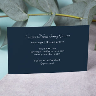 Tarjeta De Visita Cuarteto de cuerdas de música profesional Marina A