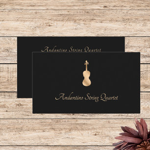 Tarjeta De Visita Cuarteto de cuerdas Gold Violin Profesional