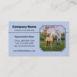 Tarjeta De Visita Cuarteto de yegua de caballo y azul de los pies
