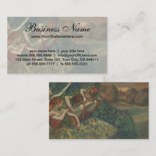 Tarjeta De Visita Cuatro bailarinas de Edgar Degas