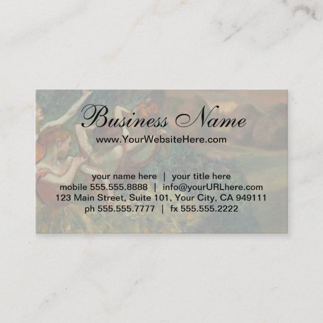Tarjeta De Visita Cuatro bailarinas de Edgar Degas (Anverso)