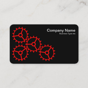 Tarjeta De Visita Cuatro juegos III - Rojo y Negro