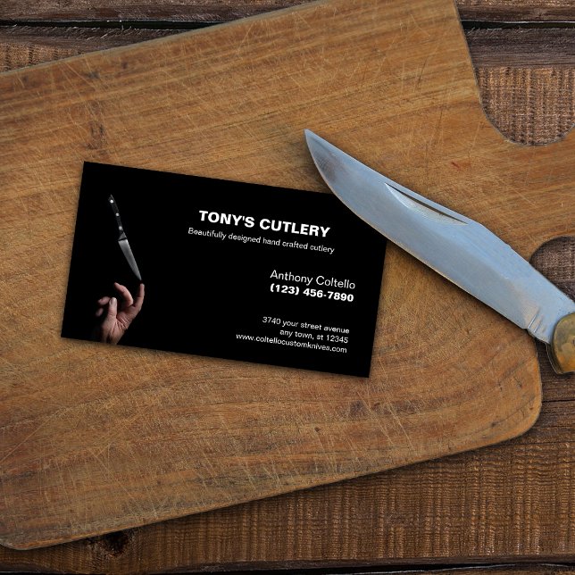 Tarjeta De Visita Cubertería hecha por personalizados y cuchillos (Subido por el creador)