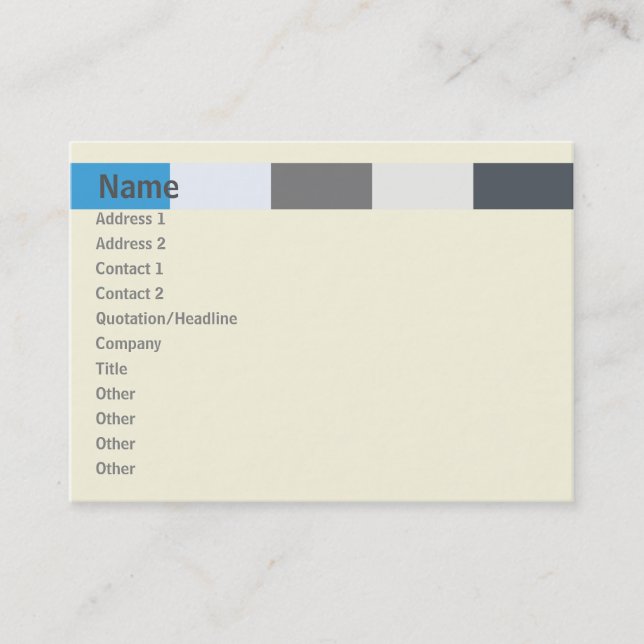 Tarjeta De Visita Cubículo - rechoncho (Anverso)