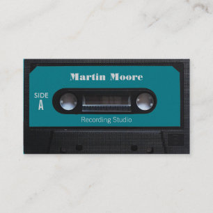 Tarjeta De Visita Cubierta audio del casete del estilo del vintage