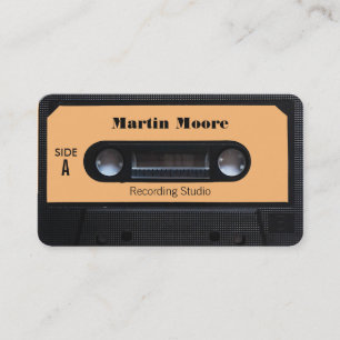 Tarjeta De Visita Cubierta audio del casete del estilo del vintage