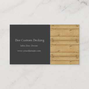 Tarjeta De Visita Cubierta/contratista/grafito de madera del Decking