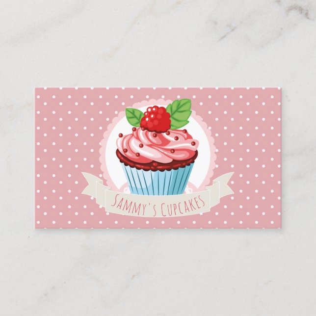 Tarjeta De Visita Cubierta Cupcake Chef Cupakes (Anverso)