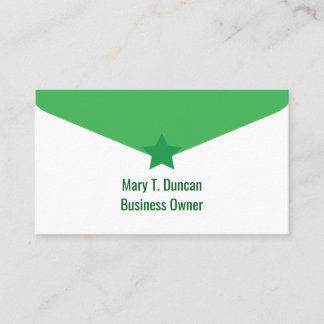 Tarjeta De Visita Cubierta de consultor elegante verde moderno de co