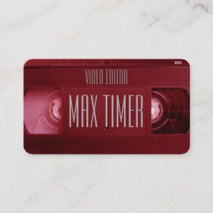 Tarjeta De Visita Cubierta de la cinta video del casete de VHS