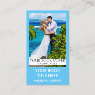 Tarjeta De Visita Cubierta del libro de autor Lt. Blue o Pick Color