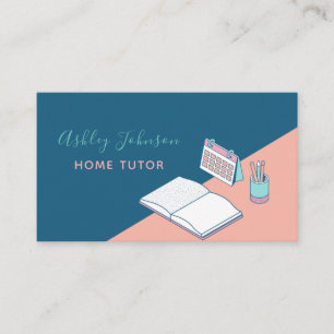Tarjeta De Visita Cubierta del profesor del hogar privado Tutor de d