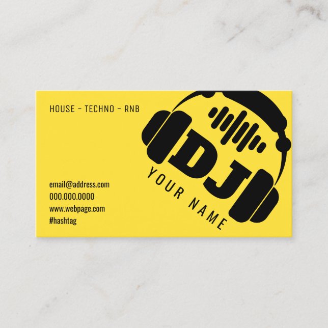 Tarjeta De Visita Cubierta gigante de los auriculares del disc (Anverso)