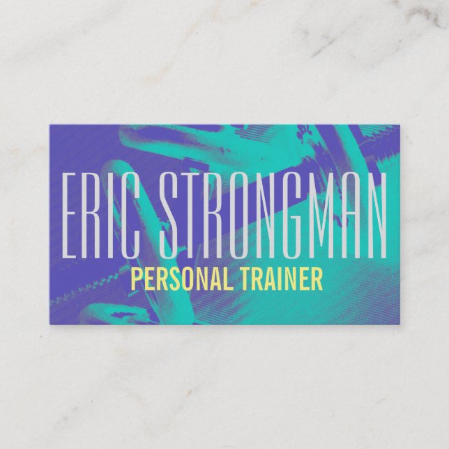 Tarjeta De Visita Cubierta personal del estilo del gimnasio del (Anverso)