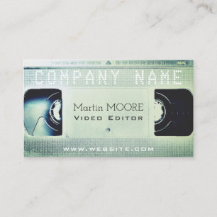 Tarjeta De Visita Cubierta retra de la luz del casete brillante del