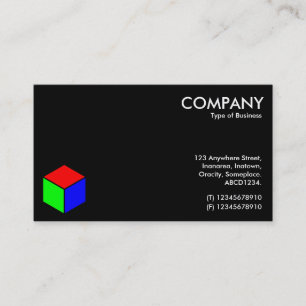 Tarjeta De Visita Cubo de color - Negro