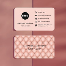 Cubo de metal rosa dorado Hexágono Logo de lujo