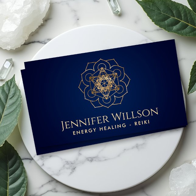 Tarjeta De Visita Cubo de metatrón en flor de loto (Subido por el creador)