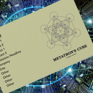 Tarjeta De Visita Cubo de Metatrón (Geometría Sagrada)
