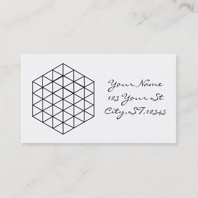 Tarjeta De Visita Cubo Thunder_Cove geométrico 3D (Anverso)