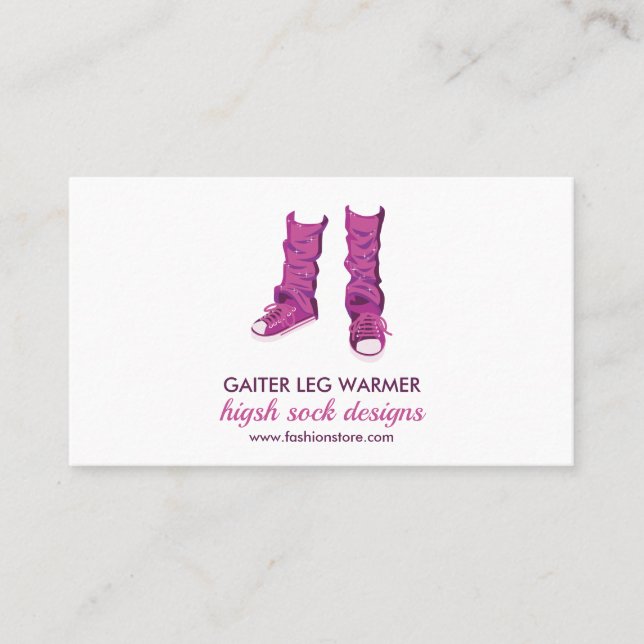 Tarjeta De Visita Cubresuela alto para pierna (Anverso)