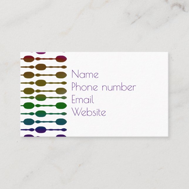 Tarjeta De Visita Cucharas (Anverso)