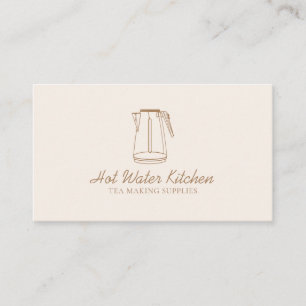 Tarjeta De Visita Cucharón de té para utensilios de cocina beige blu