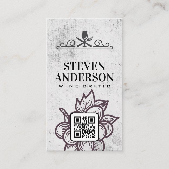 Tarjeta De Visita Cuchillo de horquilla de vidrio de vino (Anverso)