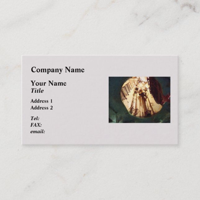 Tarjeta De Visita Cuello de escape submarino (Anverso)