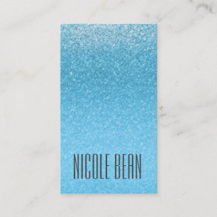 Tarjeta De Visita Cuento de Hadas Azul Brillo Glam Glamour Chic Pers