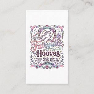 Tarjeta De Visita Cuento de Hadas de Unicornio Pezuñas Diseño de Mer