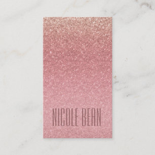 Tarjeta De Visita Cuento de Hadas Rosa Brillo Glam Glamour Chic Pers