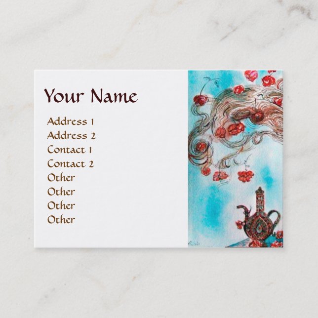 Tarjeta De Visita CUENTO DE HADAS TURCO Belleza Oriental, Moda, Joye (Anverso)