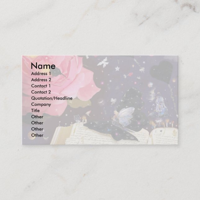 Tarjeta De Visita ¡Cuentos de hadas! (Anverso)