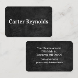 Tarjeta De Visita Cuerina negra con texto blanco