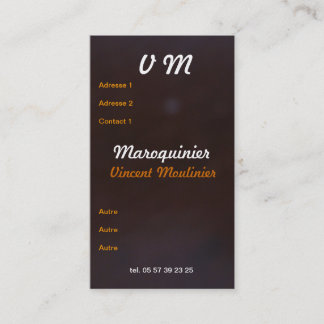 Tarjeta de visita cuero