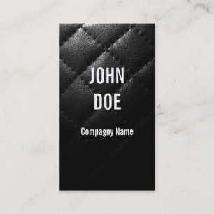 Tarjeta De Visita Cuero acolchado negro