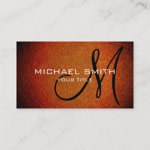 Tarjeta De Visita Cuero anaranjado oscuro