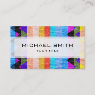 Tarjeta De Visita Cuero azteca chevron zigzag patrón #8